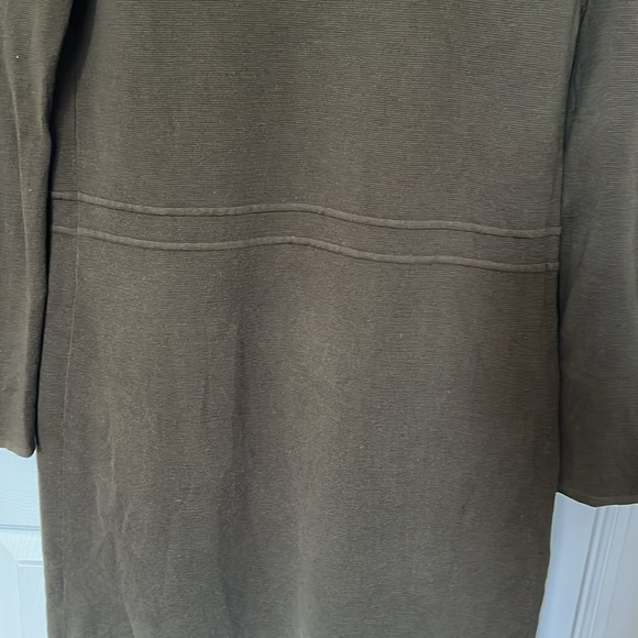 Talbots Long Deep Olive Green Cardigan Sweater - Size S - Picture 8 of 9